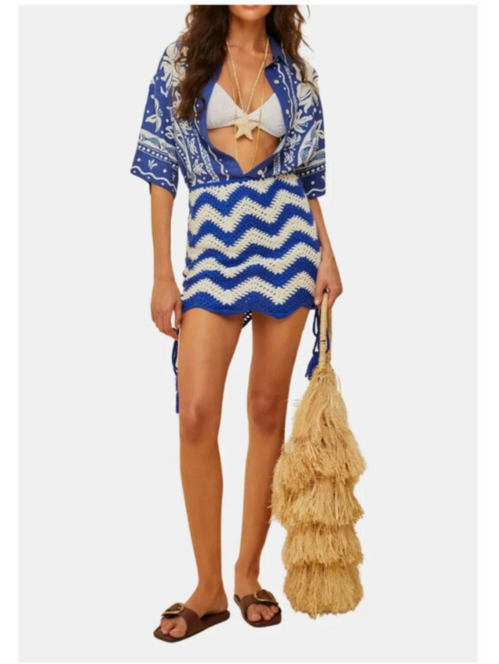 Farm Rio River Crochet Skirt, $170 NEW, Small-2665